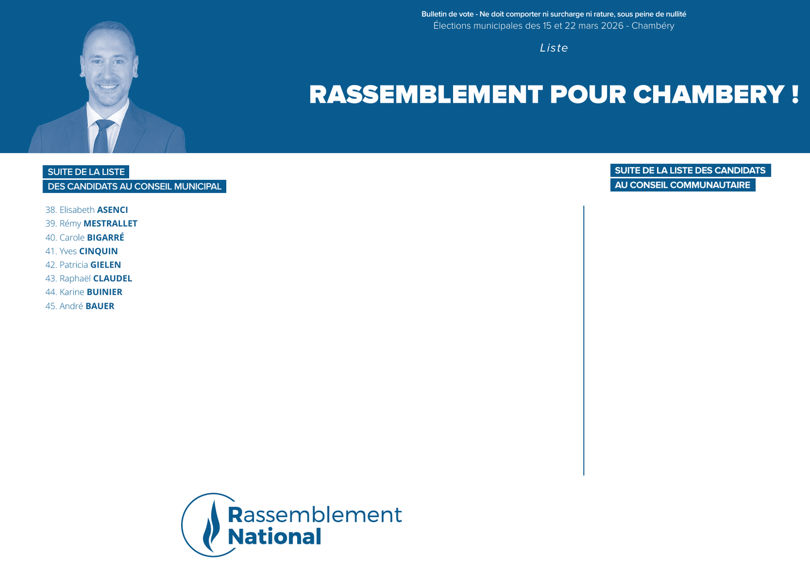 Bulletin de vote, verso